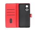 BAOHU Hoesje Geschikt voor Honor 50 - Kaarthouder Book Case Telefoonhoesje - Rood