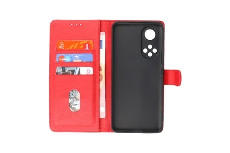 BAOHU Hoesje Geschikt voor Honor 50 - Kaarthouder Book Case Telefoonhoesje - Rood