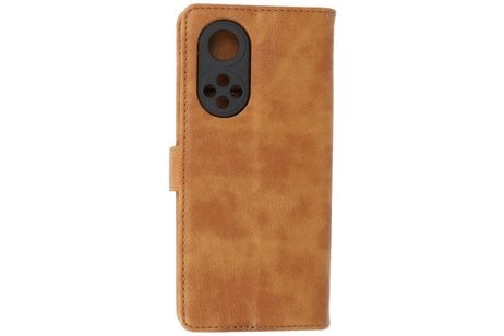 BAOHU Hoesje Geschikt voor Honor 50 - Kaarthouder Book Case Telefoonhoesje - Bruin