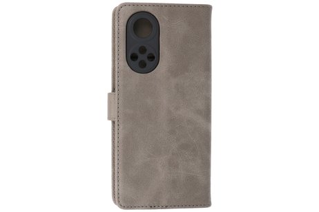 BAOHU Hoesje Geschikt voor Honor 50 - Kaarthouder Book Case Telefoonhoesje - Grijs