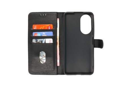 BAOHU Hoesje Geschikt voor Honor 50 SE - Kaarthouder Book Case Telefoonhoesje - Zwart