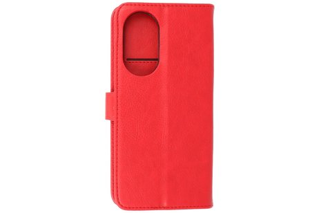 BAOHU Hoesje Geschikt voor Honor 50 SE - Kaarthouder Book Case Telefoonhoesje - Rood