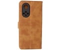 BAOHU Hoesje Geschikt voor Honor 50 Pro - Kaarthouder Book Case Telefoonhoesje - Bruin