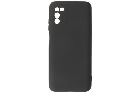 BAOHU Hoesje Geschikt voor de Samsung Galaxy A03s - Fashion Color Backcover Telefoonhoesje - Zwart