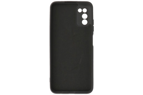 BAOHU Hoesje Geschikt voor de Samsung Galaxy A03s - Fashion Color Backcover Telefoonhoesje - Zwart