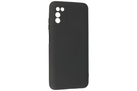 BAOHU Hoesje Geschikt voor de Samsung Galaxy A03s - Fashion Color Backcover Telefoonhoesje - Zwart