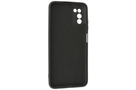 Hoesje Geschikt voor de Samsung Galaxy A03s - Fashion Color Backcover Telefoonhoesje - Zwart