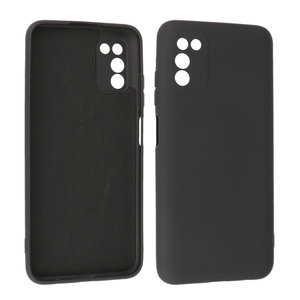 Hoesje Geschikt voor de Samsung Galaxy A03s - Fashion Color Backcover Telefoonhoesje - Zwart