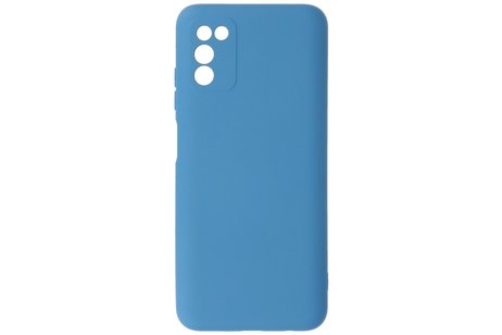 BAOHU Hoesje Geschikt voor de Samsung Galaxy A03s - Fashion Color Backcover Telefoonhoesje - Navy