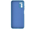 BAOHU Hoesje Geschikt voor de Samsung Galaxy A03s - Fashion Color Backcover Telefoonhoesje - Navy