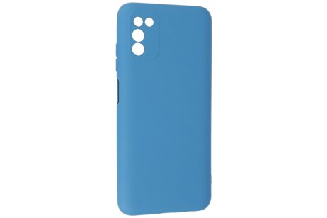 BAOHU Hoesje Geschikt voor de Samsung Galaxy A03s - Fashion Color Backcover Telefoonhoesje - Navy