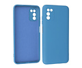 BAOHU Hoesje Geschikt voor de Samsung Galaxy A03s - Fashion Color Backcover Telefoonhoesje - Navy