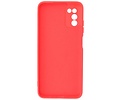 BAOHU Hoesje Geschikt voor de Samsung Galaxy A03s - Fashion Color Backcover Telefoonhoesje - Rood