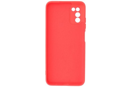 BAOHU Hoesje Geschikt voor de Samsung Galaxy A03s - Fashion Color Backcover Telefoonhoesje - Rood