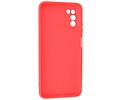 BAOHU Hoesje Geschikt voor de Samsung Galaxy A03s - Fashion Color Backcover Telefoonhoesje - Rood