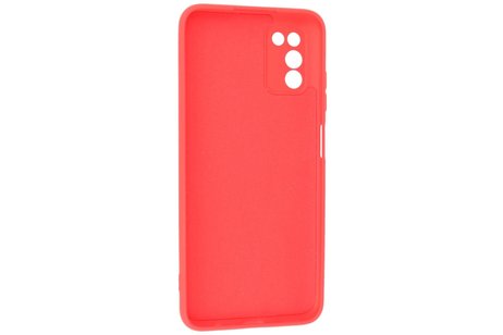 BAOHU Hoesje Geschikt voor de Samsung Galaxy A03s - Fashion Color Backcover Telefoonhoesje - Rood