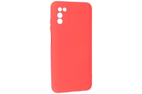 BAOHU Hoesje Geschikt voor de Samsung Galaxy A03s - Fashion Color Backcover Telefoonhoesje - Rood