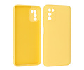 BAOHU Hoesje Geschikt voor de Samsung Galaxy A03s - Fashion Color Backcover Telefoonhoesje - Geel