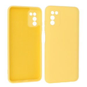 Hoesje Geschikt voor de Samsung Galaxy A03s - Fashion Color Backcover Telefoonhoesje - Geel