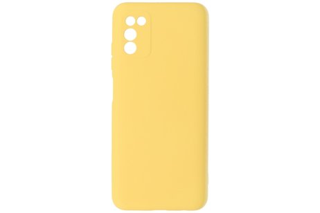 BAOHU Hoesje Geschikt voor de Samsung Galaxy A03s - Fashion Color Backcover Telefoonhoesje - Geel