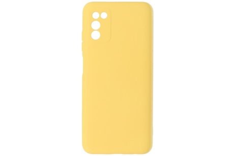 Hoesje Geschikt voor de Samsung Galaxy A03s - Fashion Color Backcover Telefoonhoesje - Geel