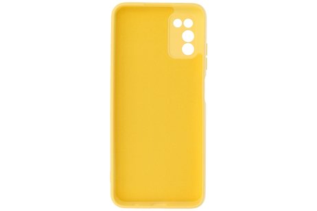 BAOHU Hoesje Geschikt voor de Samsung Galaxy A03s - Fashion Color Backcover Telefoonhoesje - Geel