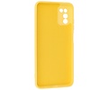BAOHU Hoesje Geschikt voor de Samsung Galaxy A03s - Fashion Color Backcover Telefoonhoesje - Geel