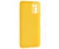 Hoesje Geschikt voor de Samsung Galaxy A03s - Fashion Color Backcover Telefoonhoesje - Geel