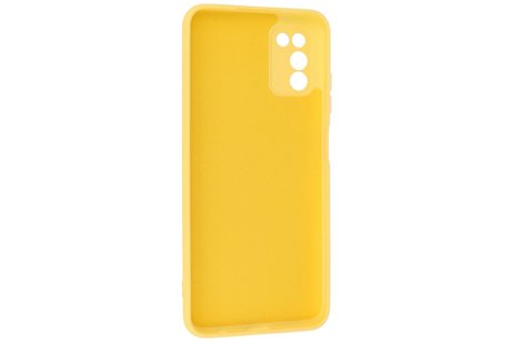 BAOHU Hoesje Geschikt voor de Samsung Galaxy A03s - Fashion Color Backcover Telefoonhoesje - Geel