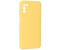 BAOHU Hoesje Geschikt voor de Samsung Galaxy A03s - Fashion Color Backcover Telefoonhoesje - Geel