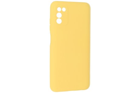 BAOHU Hoesje Geschikt voor de Samsung Galaxy A03s - Fashion Color Backcover Telefoonhoesje - Geel