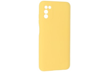 Hoesje Geschikt voor de Samsung Galaxy A03s - Fashion Color Backcover Telefoonhoesje - Geel