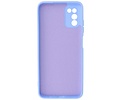 BAOHU Hoesje Geschikt voor de Samsung Galaxy A03s - Fashion Color Backcover Telefoonhoesje - Paars