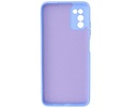 Hoesje Geschikt voor de Samsung Galaxy A03s - Fashion Color Backcover Telefoonhoesje - Paars