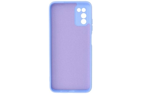 BAOHU Hoesje Geschikt voor de Samsung Galaxy A03s - Fashion Color Backcover Telefoonhoesje - Paars