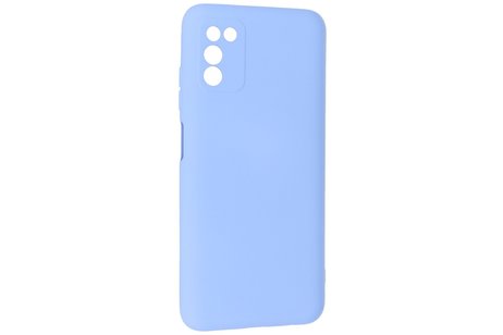 BAOHU Hoesje Geschikt voor de Samsung Galaxy A03s - Fashion Color Backcover Telefoonhoesje - Paars