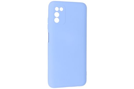 Hoesje Geschikt voor de Samsung Galaxy A03s - Fashion Color Backcover Telefoonhoesje - Paars