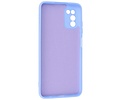 BAOHU Hoesje Geschikt voor de Samsung Galaxy A03s - Fashion Color Backcover Telefoonhoesje - Paars