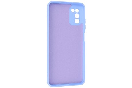 BAOHU Hoesje Geschikt voor de Samsung Galaxy A03s - Fashion Color Backcover Telefoonhoesje - Paars