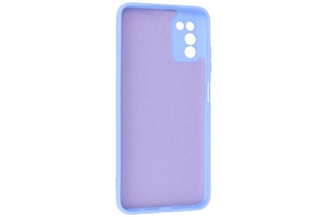 Hoesje Geschikt voor de Samsung Galaxy A03s - Fashion Color Backcover Telefoonhoesje - Paars