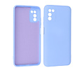BAOHU Hoesje Geschikt voor de Samsung Galaxy A03s - Fashion Color Backcover Telefoonhoesje - Paars