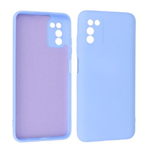 BAOHU Hoesje Geschikt voor de Samsung Galaxy A03s - Fashion Color Backcover Telefoonhoesje - Paars
