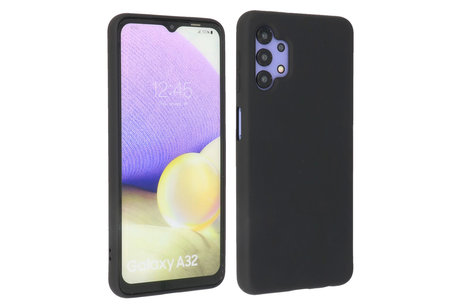BAOHU Hoesje Geschikt voor de Samsung Galaxy A32 4G - Fashion Color Backcover Telefoonhoesje - Zwart