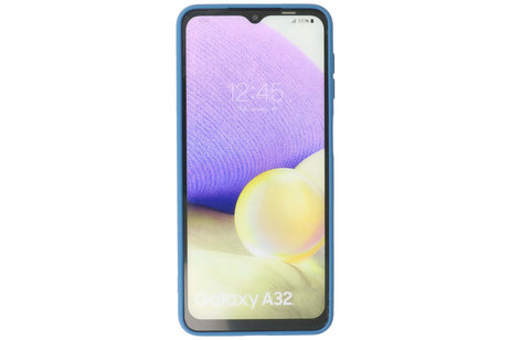 BAOHU Hoesje Geschikt voor de Samsung Galaxy A32 4G - Fashion Color Backcover Telefoonhoesje - Navy