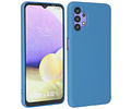 BAOHU Hoesje Geschikt voor de Samsung Galaxy A32 4G - Fashion Color Backcover Telefoonhoesje - Navy