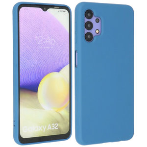 BAOHU Hoesje Geschikt voor de Samsung Galaxy A32 4G - Fashion Color Backcover Telefoonhoesje - Navy