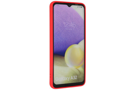 BAOHU Hoesje Geschikt voor de Samsung Galaxy A32 4G - Fashion Color Backcover Telefoonhoesje - Rood