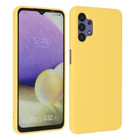 BAOHU Samsung Galaxy A32 4G Hoesje Fashion Backcover Telefoonhoesje Geel