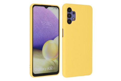 BAOHU Hoesje Geschikt voor de Samsung Galaxy A32 4G - Fashion Color Backcover Telefoonhoesje - Geel