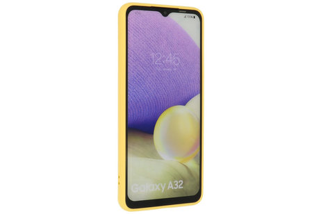 BAOHU Hoesje Geschikt voor de Samsung Galaxy A32 4G - Fashion Color Backcover Telefoonhoesje - Geel